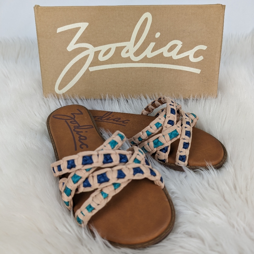 Zodiac NWT Cerina multi-stap cushioned sandals, women's size 7M, tan